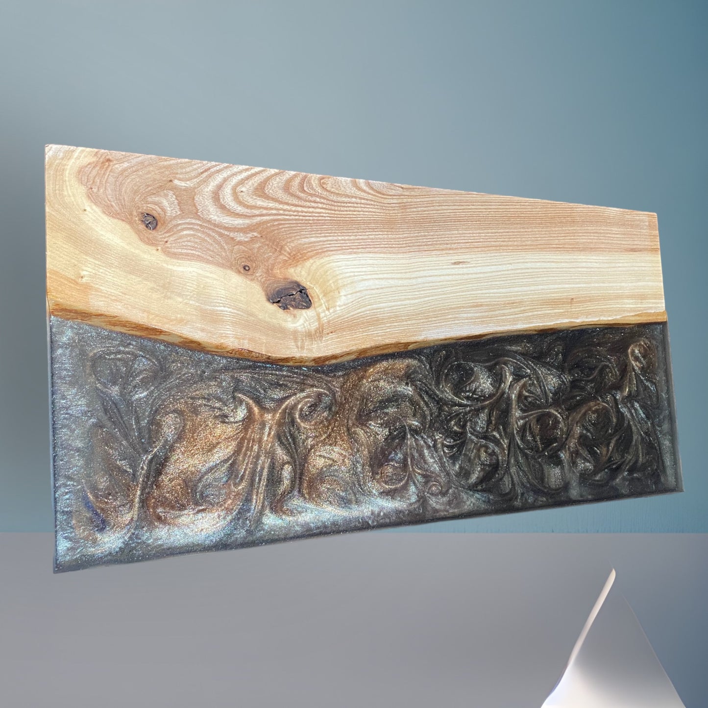 MADE TO ORDER- Custom Wood Charcuterie Board, Resin River Epoxy Serving Tray, Live Edge Board