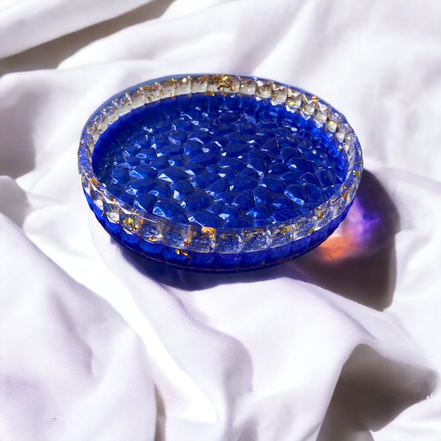 MADE TO ORDER- Resin Tray with Diamond Edges / Catchall Tray