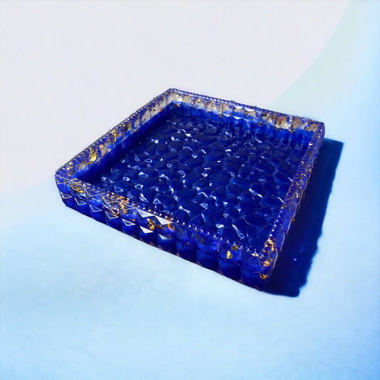 MADE TO ORDER- Resin Tray with Diamond Edges / Catchall Tray